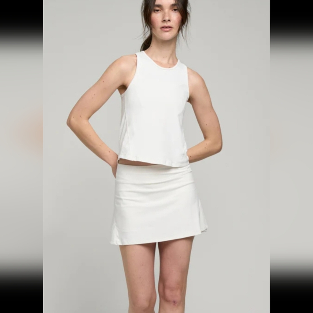 LIJA Starburst Vantage Skort Tennis Skirt, Pickleball Gym 13" White EUC - Picture 3 of 10